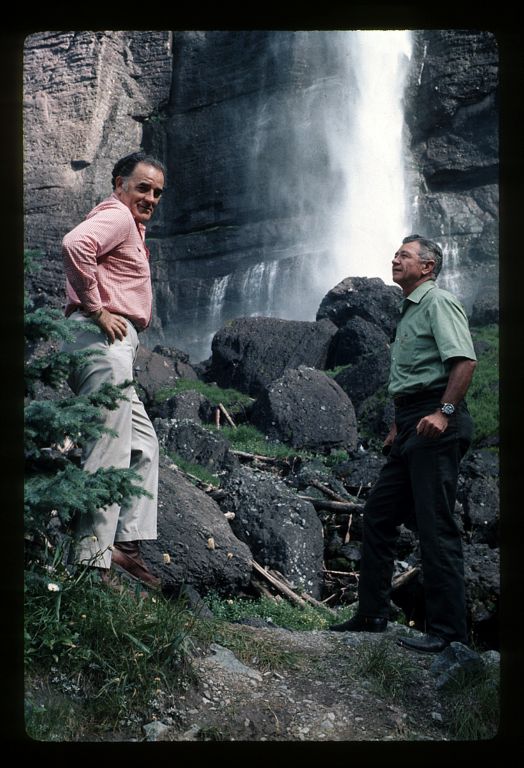 Louis L'Amour and Bob Duffy, the man behind the attempts to build the Shalako Old West Theme Park.