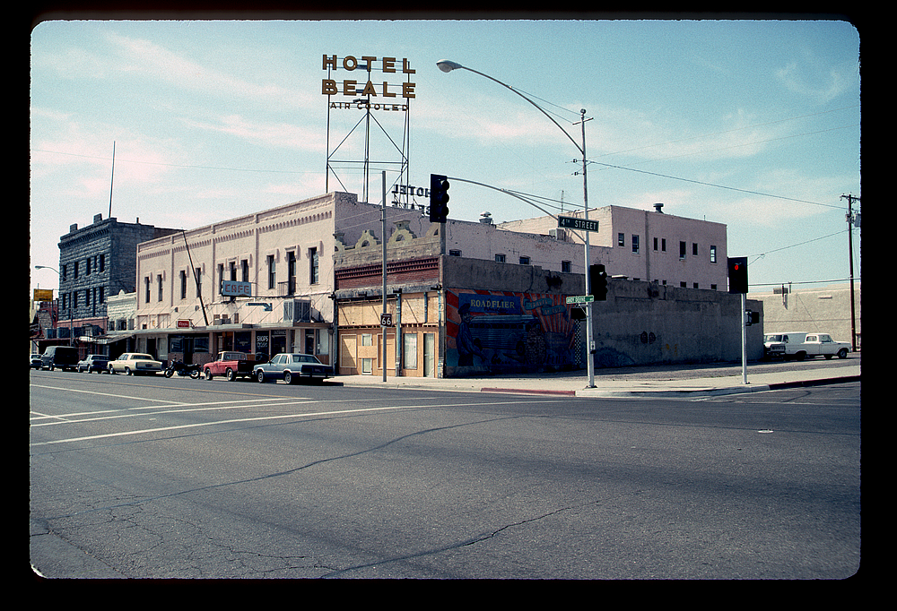 Louis fought with two sheep herders for slapping a messenger boy in front of this hotel in the late 1920's.