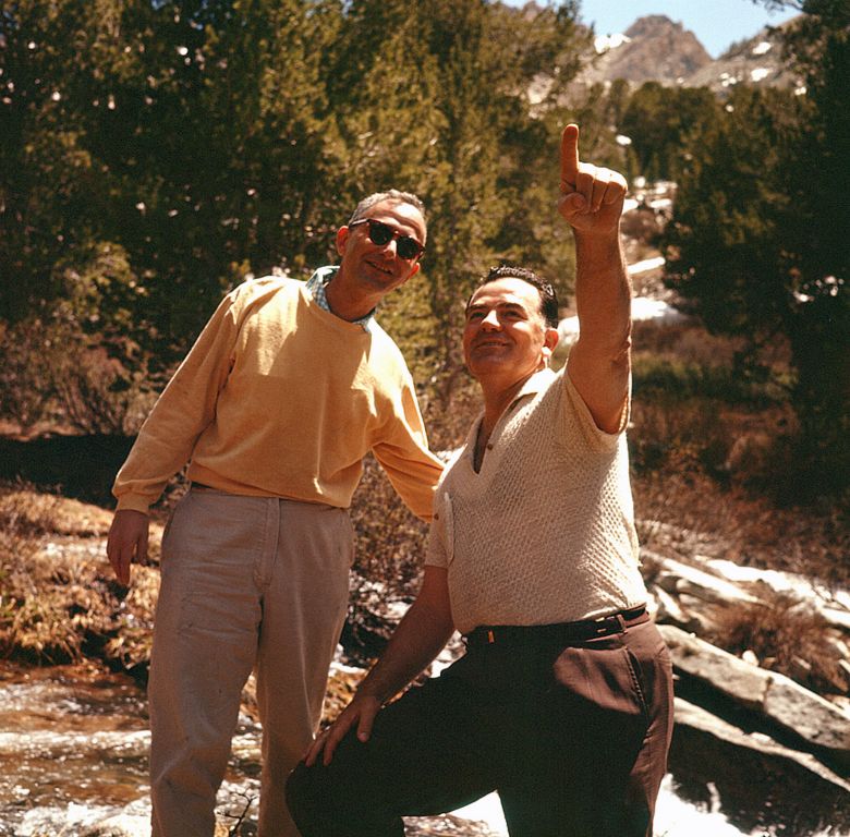 Louis L'Amour and Saul David who was Louis' first editor at Bantam Books.