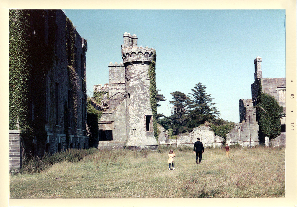 Louis and family explore Castle Freke.