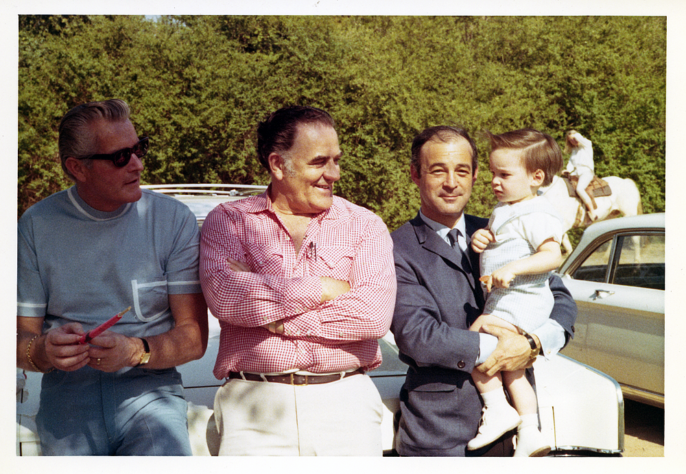 John Veitch, Louis L'Amour, Michael Jackson (local radio host) and his son Alan. John and Michael were part of Movie Star Alan Ladd's extended family. 