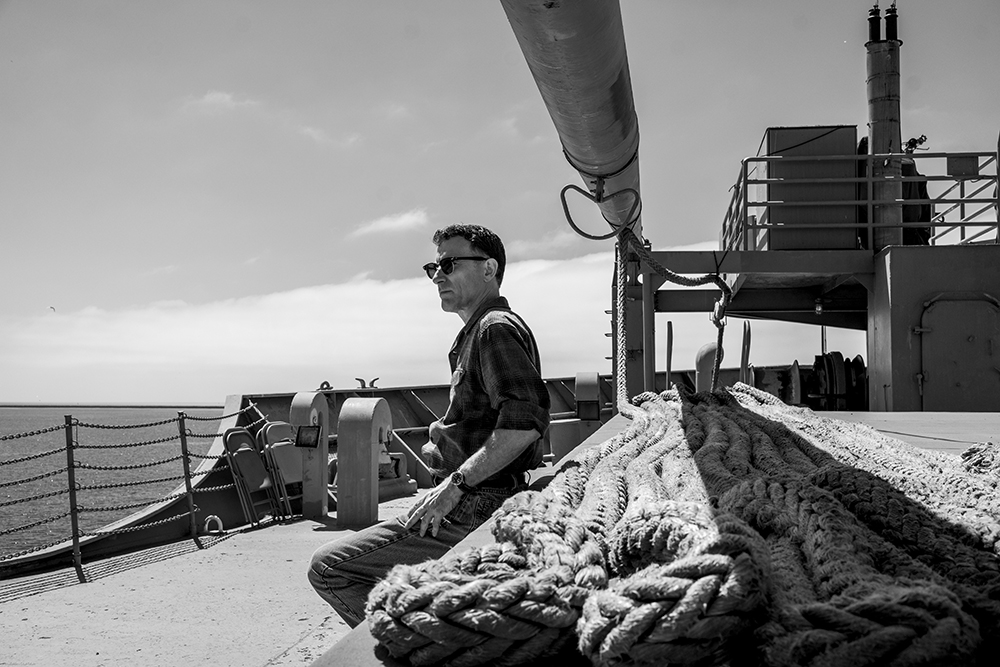 Beau L'Amour aboard the SS Lane Victory, research for No Traveller Returns. Photo by Thanakorn Telan. 