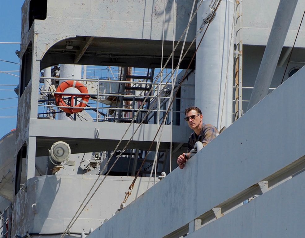 Beau L'Amour aboard the SS Lane Victory, research for No Traveller Returns. Photo by Thanakorn Telan. 